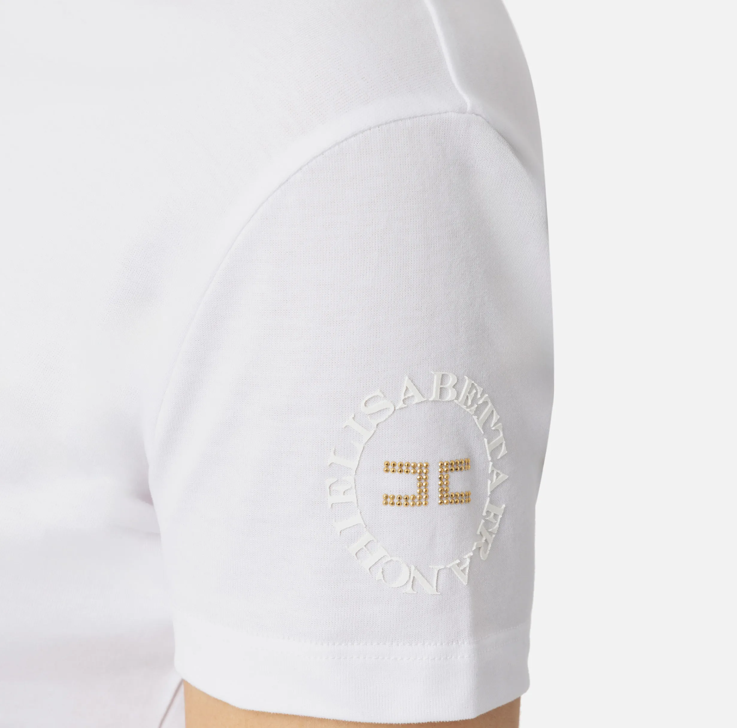 T-shirt in jersey con ricamo logo