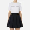 T-shirt in jersey con strass logo