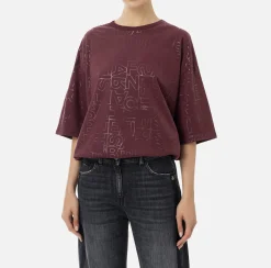 T-shirt in jersey lettering lucido