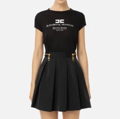 T-shirt in jersey modal con stampa logo