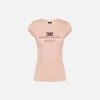 T-shirt in jersey modal con stampa logo