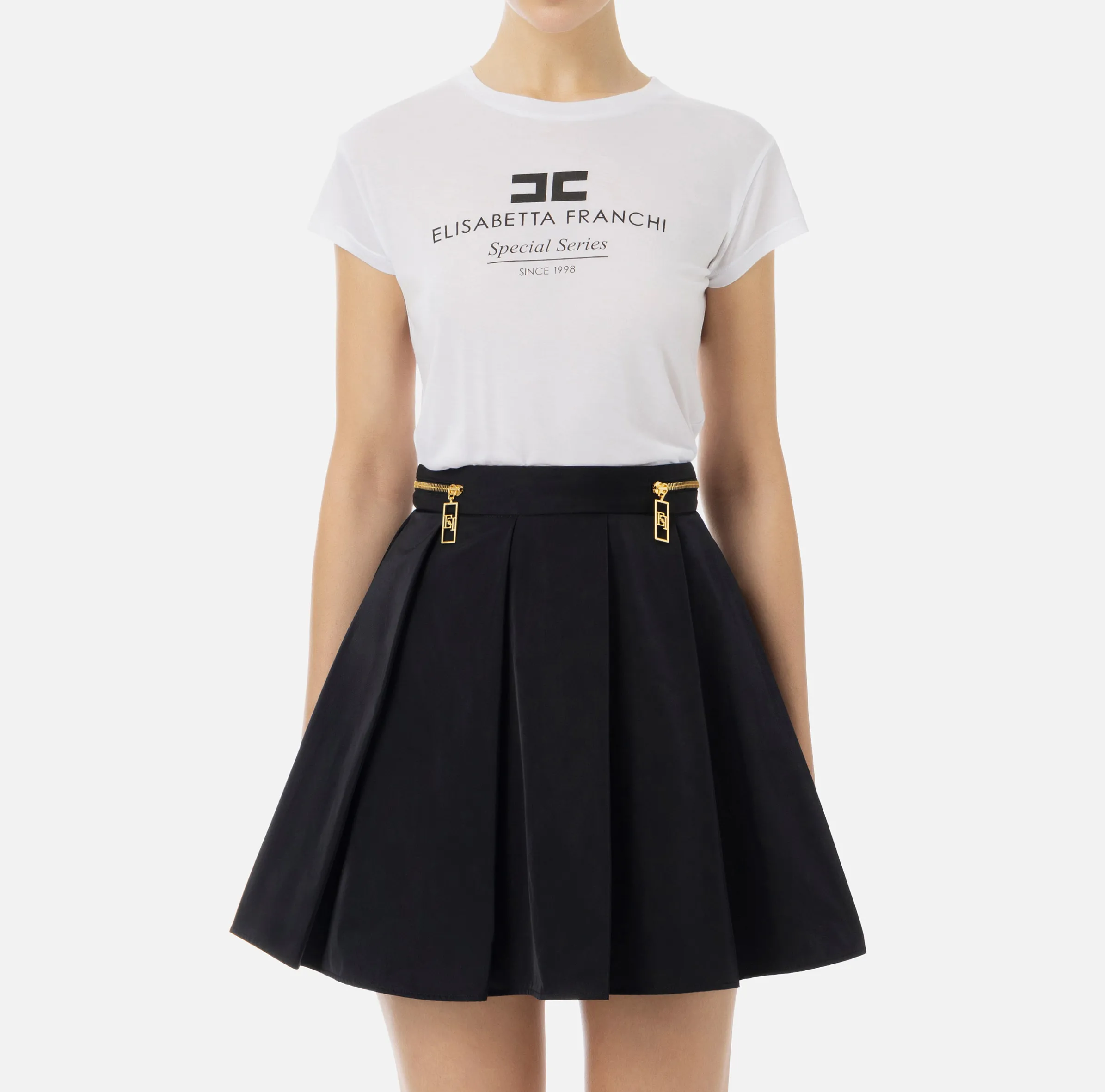 T-shirt in jersey modal con stampa logo