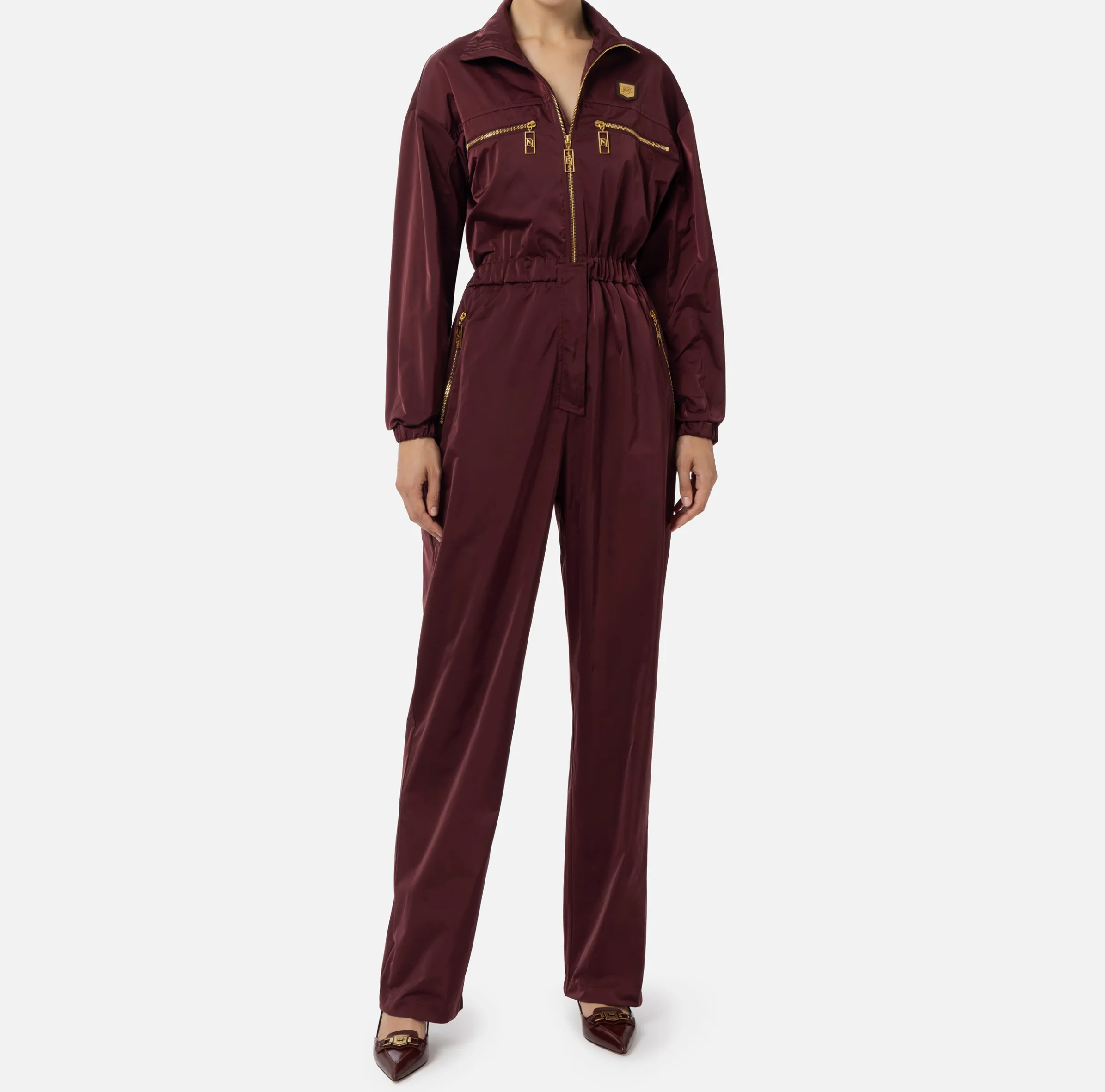 Tuta cargo in nylon tecnico con zip