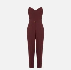 Tuta in crêpe stretch con top bustier