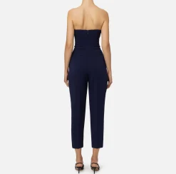 Tuta in crêpe stretch con top bustier