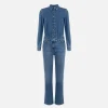Tuta in denim con camicia