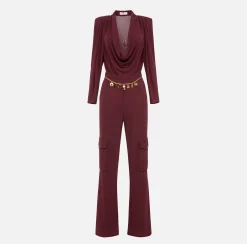 Tuta in jersey con cintura charms