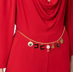 Tuta in jersey con cintura charms