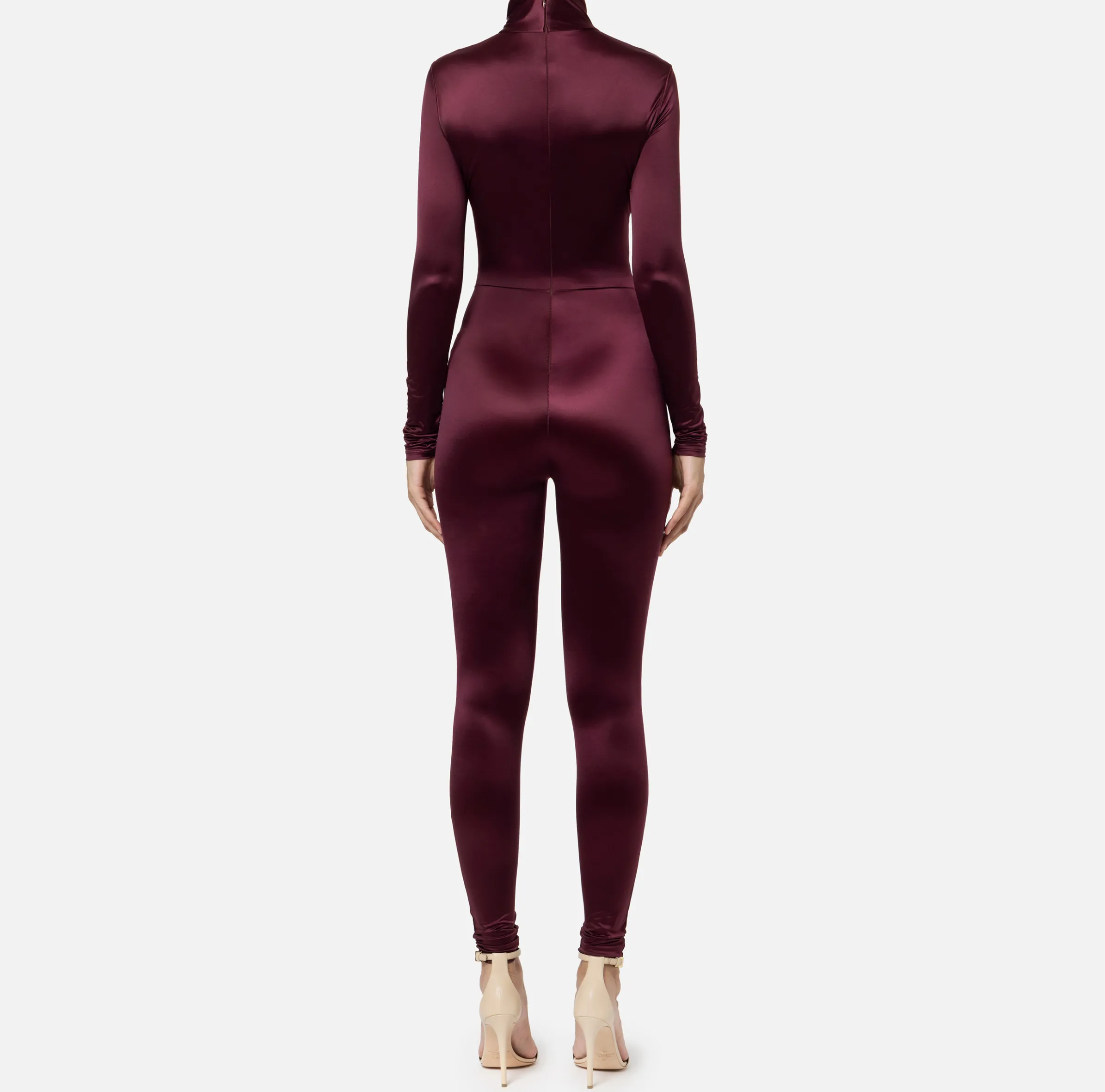 Tuta in lycra con motivo cut-out e accessorio logo